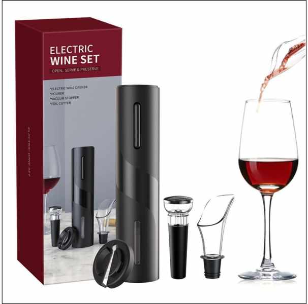 Kit Abridor de Vinho Elétrico