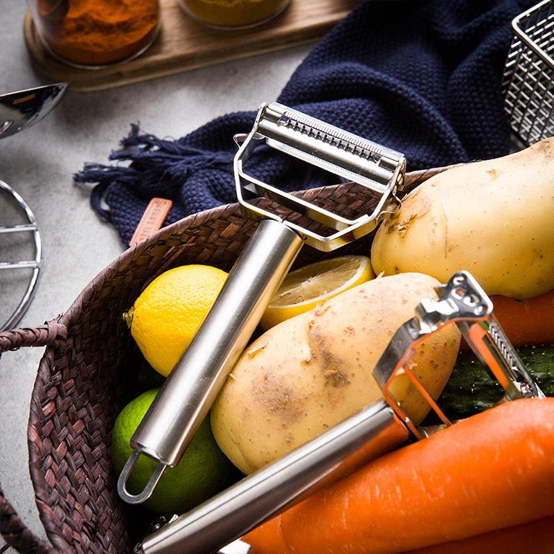 Descascador de Frutas e Legumes Multiuso de Aço Inoxidável