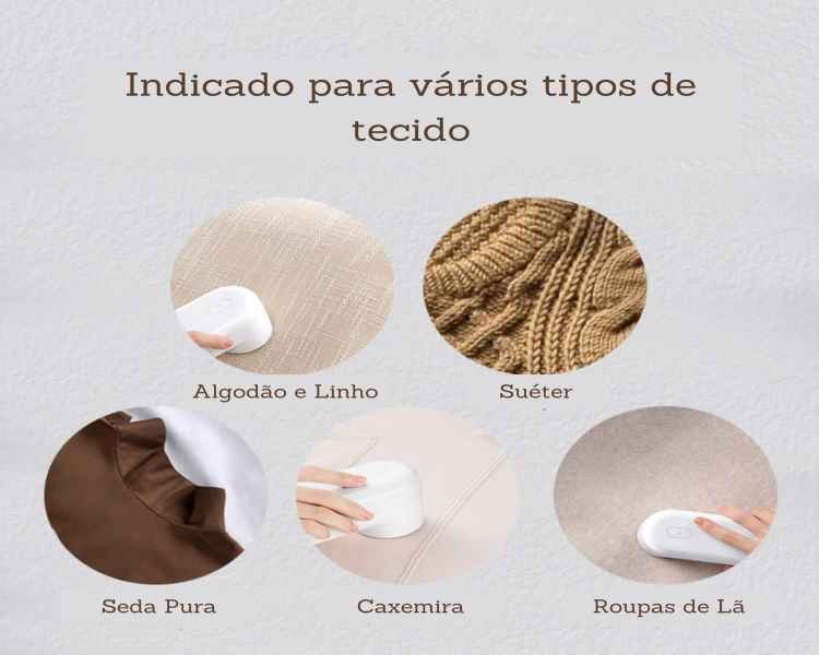 Removedor Elétrico de Pelos e Fiapos de Roupa