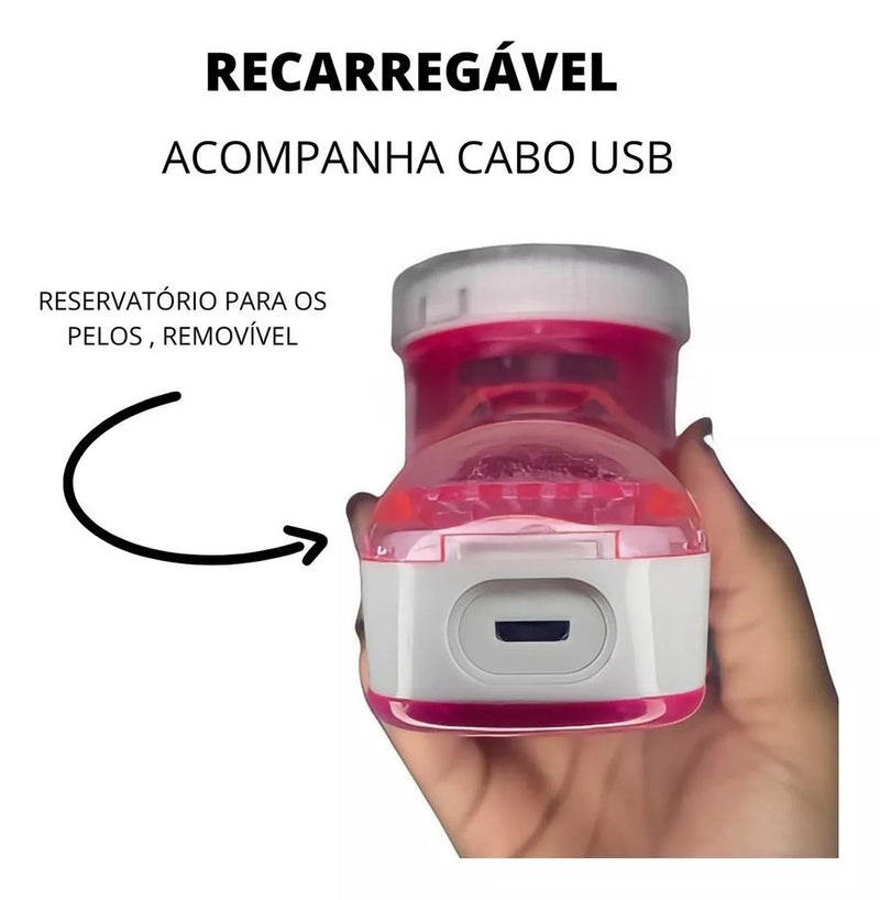 PAPA BOLINHAS Removedor de Fiapos Recarregável USB