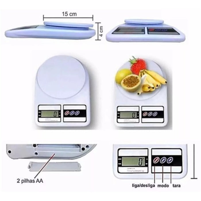 Balança Digital de cozinha até 10kg Alta Precisão