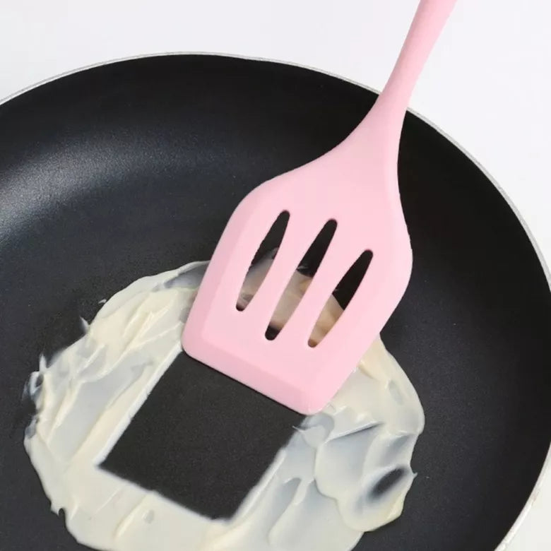 Kit Utensílios de Silicone para Cozinha 5 Peças Rosa